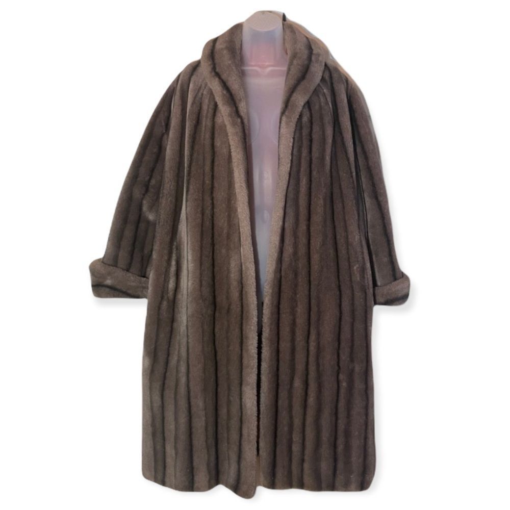 Vintage Faux Fox Fur Coat No Tags 1950s or 1960s